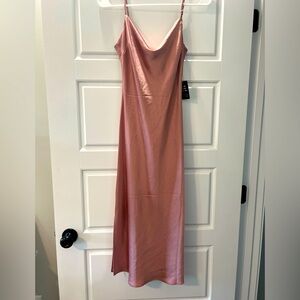 Express satin dusty pink dress XS NWT